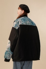 1中性风刺绣拼接棉衣女夹克棉衣男外套男8706P115控158，女装棉衣/棉服，星座226-2