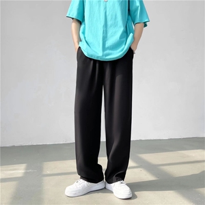 夏季休闲裤子韩版潮流宽松直筒裤男阔腿拖地长裤 K3304-P22图片