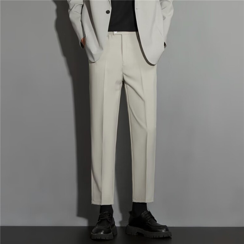 小西裤男士秋冬季高级垂感修身九分西装裤休闲长裤子男款K91,男装西裤,星座1116A-2（原606A-1）