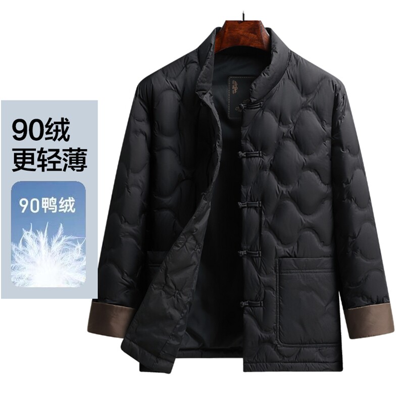 冬季新款90%轻薄羽绒服男风复古唐装立领保暖外套MK018-P185,男装羽绒服,星座1105-3