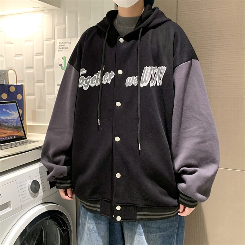 22冬新款宽松休闲oversize港风百搭加厚外套拉链衫B266-Y620-P80,女装短外套,星座B257-1
