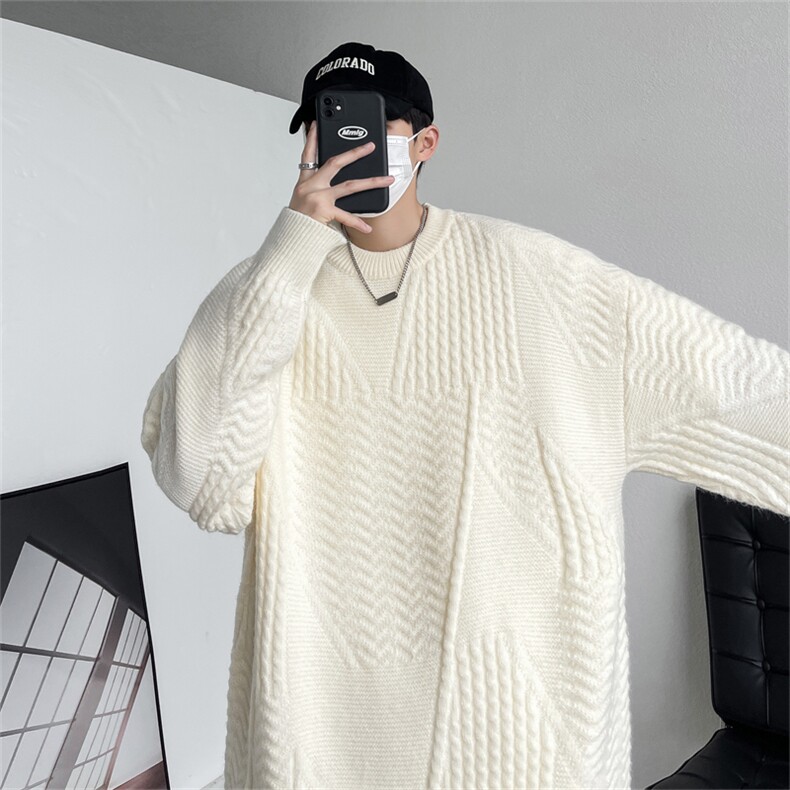 M8179/P65冬季毛衣男冬季慵懒?潮牌针织衫秋冬美式复古保暖外套,男装针织衫/毛衣,电商A141