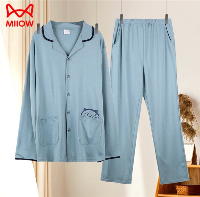 2025年秋季新款情侣长套装睡衣家居服时尚休闲舒适，男装情侣装，泰合衣坊