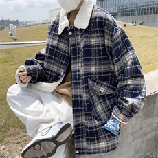 羊羔毛外套男款冬季加绒加厚秋冬款棉服M613P125控158，男装棉衣，电商A157