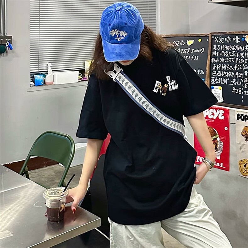 万针全刺绣工艺高品质260克双纱纯棉美式高街短袖T恤特P35,男装T恤,电商A486