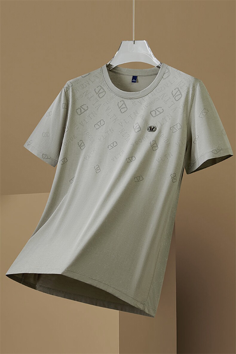 加大码M-8XL可穿到300斤夏季新款时尚休闲圆领弹力短袖1539-P70,男装T恤,星座613B