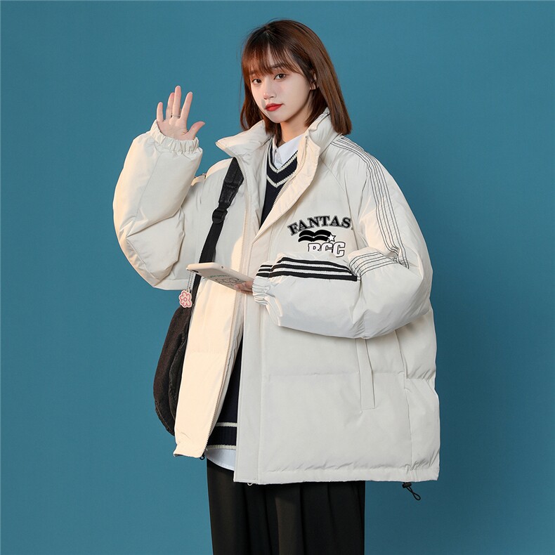 白鸭绒中性风22冬季新款设计感字母印花立领羽绒服YR123P225控298,男装羽绒服,A247A