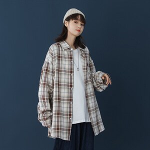 2021棉质 大码衬衫男女情侣装韩版潮流宽松衬衣休闲DX36 P48 控68图片