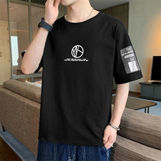 短袖t恤店主风男士圆领潮流体桖夏季印花衣服TC3025-P25，男装T恤，星座717