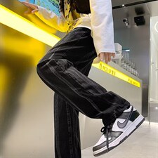 ins高街复古水洗黑色牛仔裤男潮牌S7077P38，男装牛仔裤，星座1116-2