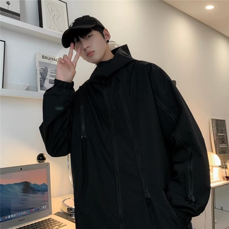 冲锋衣山系外套男Cityboy情侣款宽松潮牌连帽百搭夹克F7145-p65,男装夹克,星座1008-1