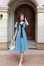 新款碎花连衣裙！气质美！，女装连衣裙，布丁花