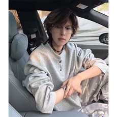 秋季美式高街cleanfit亨利领打底长袖货号C25189特P28，男装卫衣，电商A063