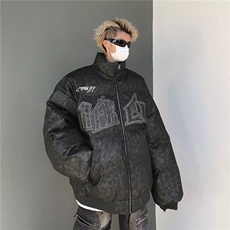 冬季日系复古纯色立领简约棉服情侣休闲宽松百搭棉衣M8031-P108，男装棉衣，星座1109-3