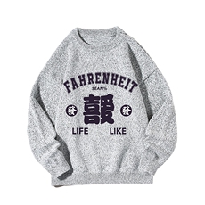 加厚加绒毛衣男大码毛线衣男针织衫M19256-P45加绒款-P65白底，男装针织衫/毛衣，电商A040A