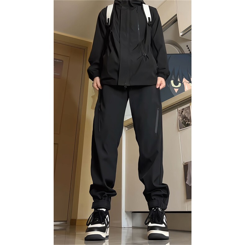 魔术贴束脚冲锋裤男款防风防水登山户外机能运动裤KZ018P50,女装休闲裤,电商B312