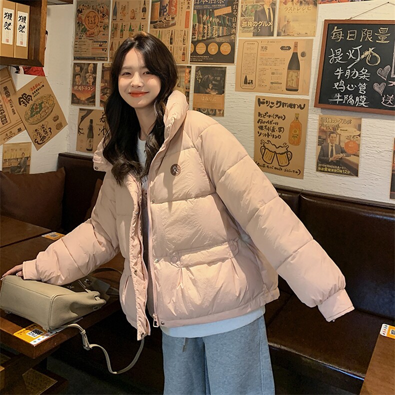 2023年冬季日系可爱甜美短款加厚棉服面包服外套女,女装棉衣/棉服,一九零