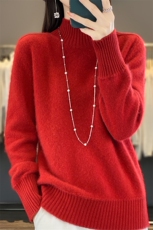 时尚潮流羊毛通勤纯毛七针明星同款羊毛衫女气质百搭，女装羊毛衫，大美人高端店