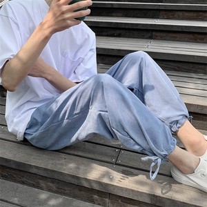 夏季运动休闲裤 宽松抽绳多色九分裤XZ707-KZ036-40图片