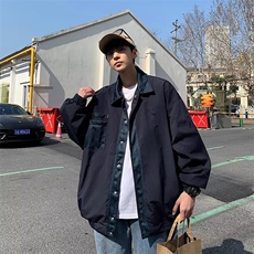 美式拼接夹克男潮牌ins日系复古拼色休闲棒球服外套M631-P58，男装夹克，星座1109-3
