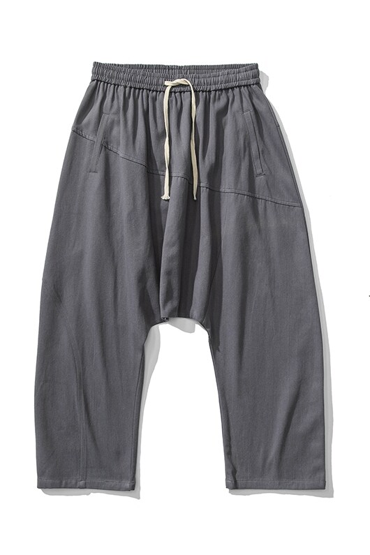 白底平铺春夏大码日系工装哈伦垮裤港风垮裤休闲裤男女K278/P60,男装休闲裤,钱塘713