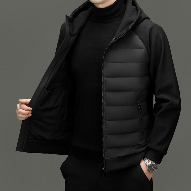 RR-YR2528秋冬2026年新款连帽轻薄款羽绒服90绒子白鸭绒波司登同,男装羽绒服,钱塘207-1