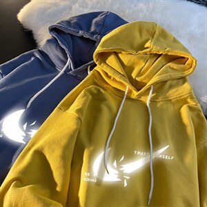 WY2111-P35加绒款-P40纯棉连帽卫衣男大码运动帽衫宽松薄外套男,男装卫衣,电商A040