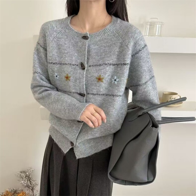 2025秋冬百搭时尚简约定制开衫，女装针织衫/毛衣，北娇羊绒