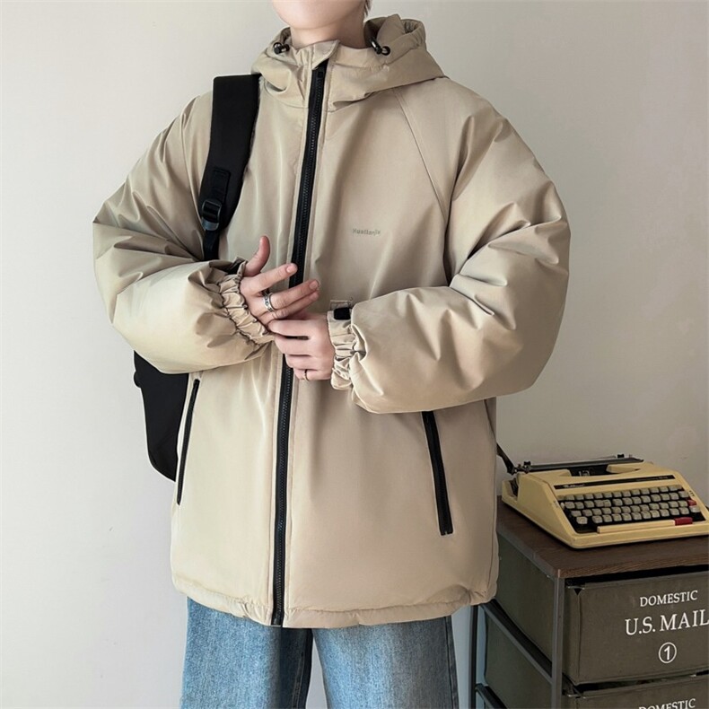 日系连帽冲锋衣棉服外套男女冬季宽松加厚保暖机能工装568/P90,男装棉衣,星座506
