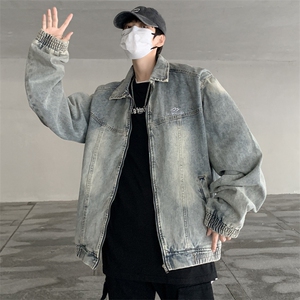 日系水洗牛仔外套男2025春秋潮牌宽松休闲男生外套1245-P67图片