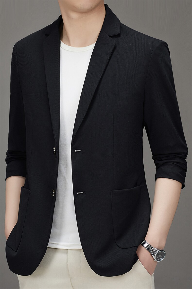 SJ2325男式2024年秋季新款长袖薄款西服休闲商务便服西装单西,男装西服套装,电商B360