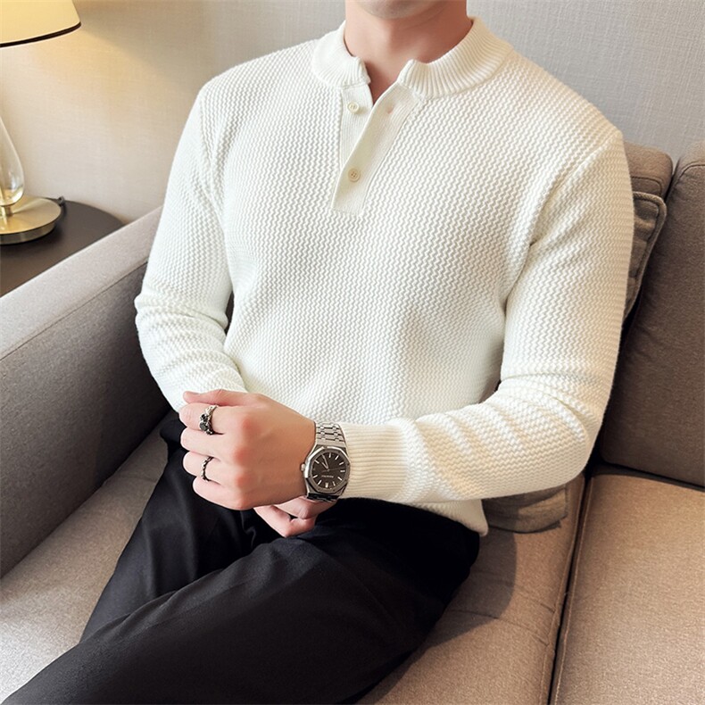盗图-纹理翻领POLO简约商务男士针织套头毛衣MZ03/P75控105,男装针织衫/毛衣,电商A243