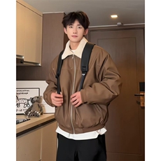 W8217P130控178皮毛扎染加绒加厚宽松休闲棉衣棉服，男装棉衣，电商B205