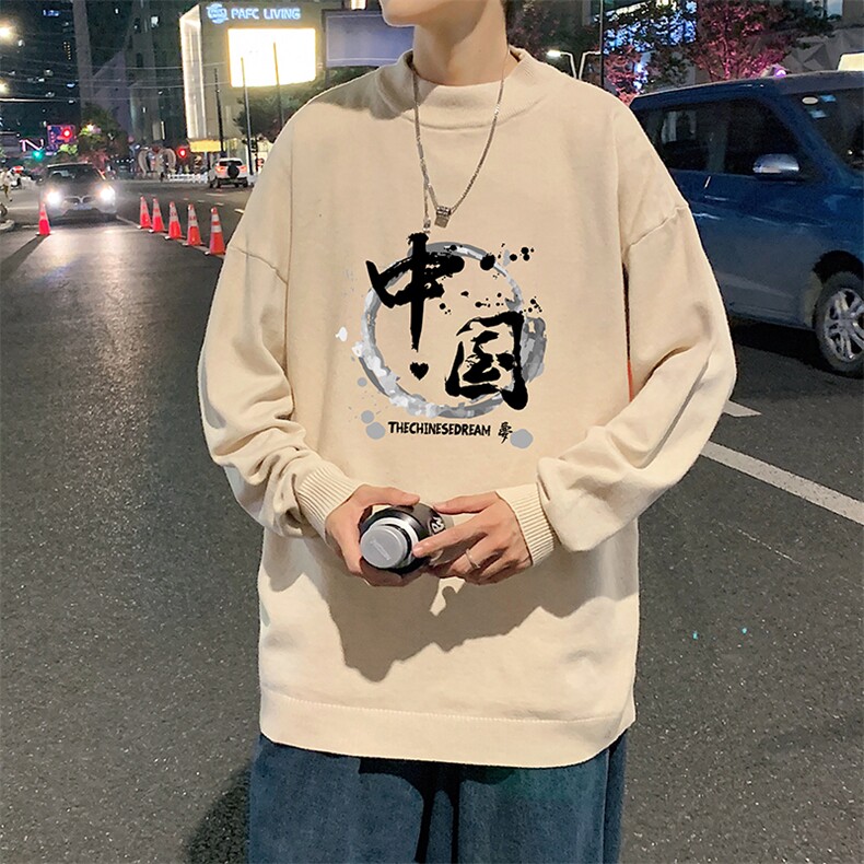 M18134-P45加绒款-P65半高领毛衣男士大码针织衫男毛线衣男,男装针织衫/毛衣,电商A040
