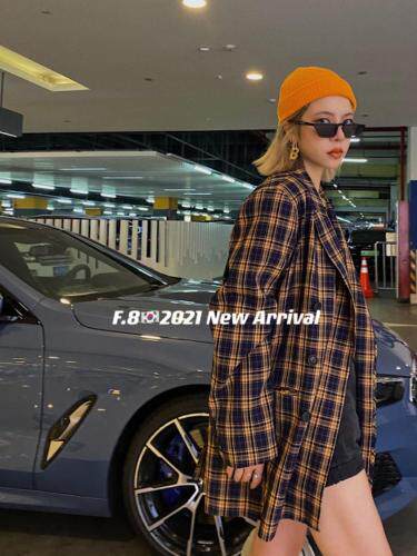 秋装新款，复古风格子西装，三色两码，女装西装，慕容神话