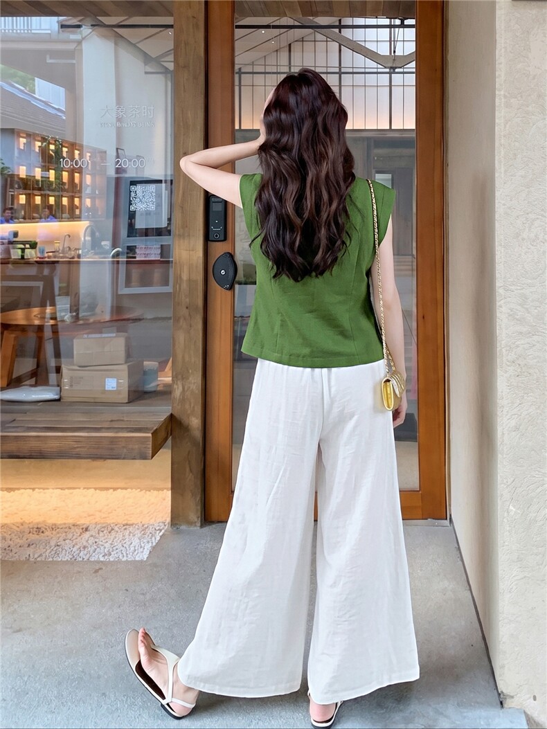 原创设计2026年夏季宽松型透气不对称设计两件套,女装套装/套裙,秀美人生