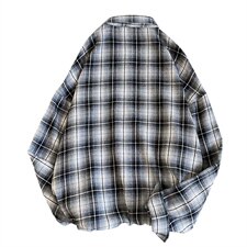男潮流帅气外套时尚潮流ins大码宽松青少年男士休闲衬衫CS858-P35，男装衬衫，电商A128