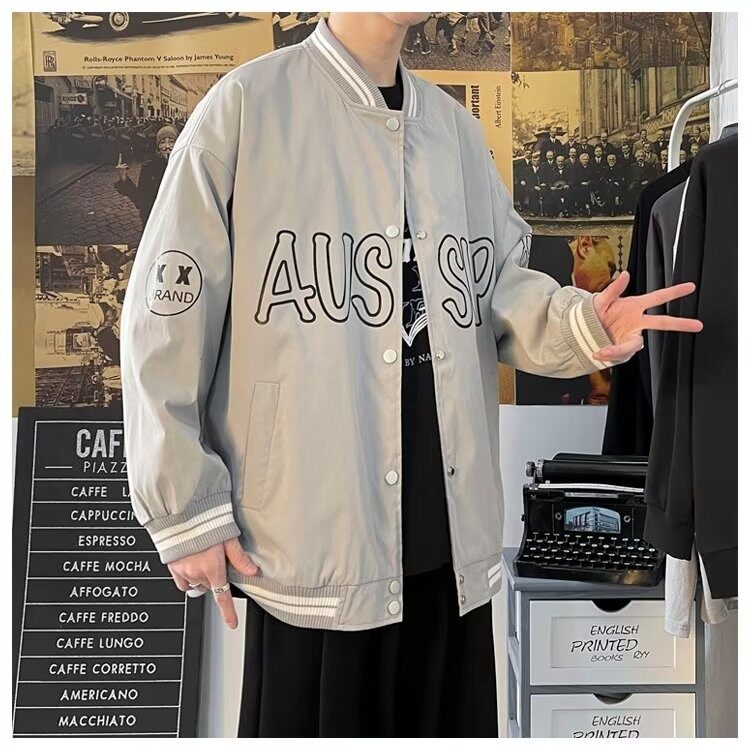 网红韩版潮流修身外套男士上衣新款衣服休闲痞帅精神小伙夹克JKA4,男装夹克,星座516A