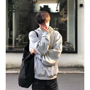 JY530-P47 卫衣男连帽春秋季ins港风宽松潮牌字母印花百搭外套图片