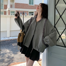 有货2026春木耳花边卫衣外套2C317A-8531-P155-K248，女装短外套，2C317A