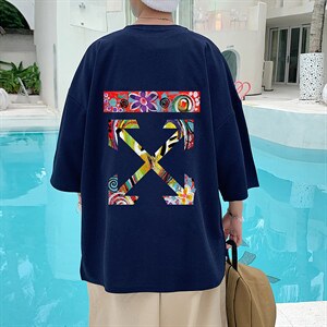 Q11169-P30春夏季七分袖t恤男大码五分袖男短袖中袖,男装T恤,电商A040