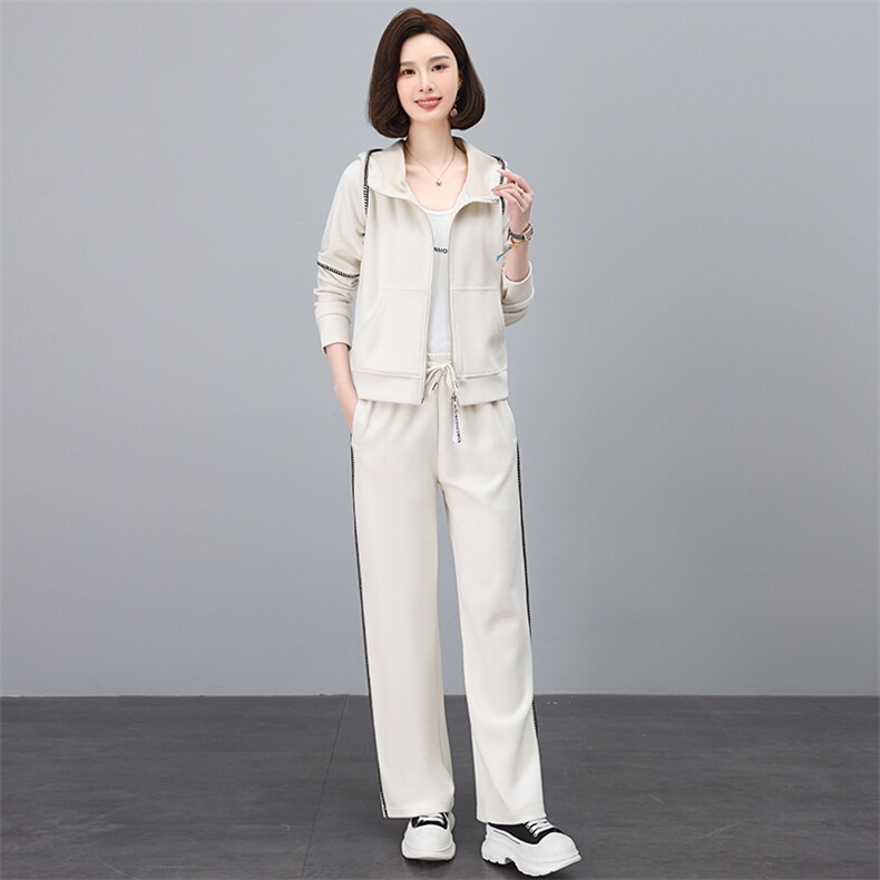 2025春装新款时尚简约气质运动休闲两件套套装,女装套装/套裙,阿丹