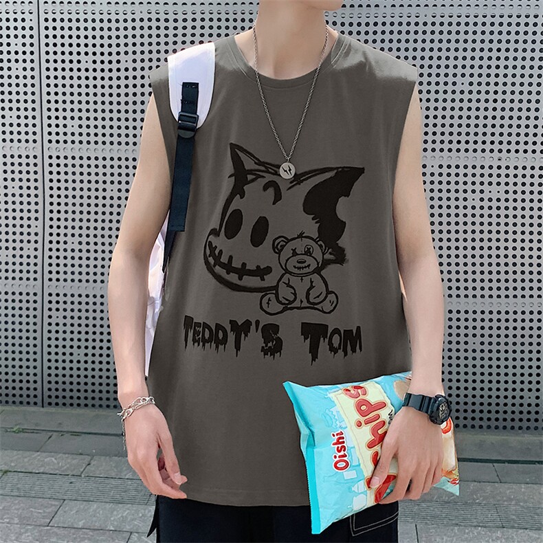 夏季港风宽松青少年休闲背心TC1114-P25图片