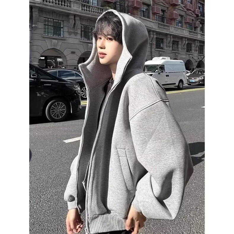 连帽卫衣男女新款春秋季休闲慵懒宽松开衫外套拉链上衣WF58,女装短外套,星座1116A（原606A-3）