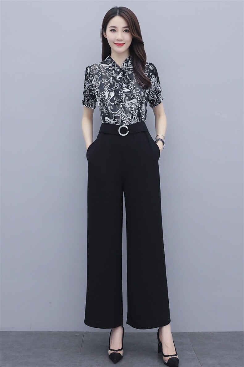 2022夏季新款连体裤OL气质修身显瘦连体裤阔腿裤,女装休闲裤,岚衣(原川流布茜）