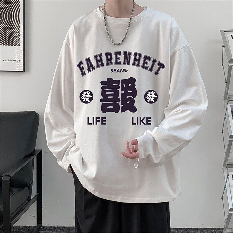 控48重磅230g纯棉长袖t恤男大码圆领卫衣打底衫 TX3256-P28图片