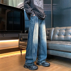 美式高街牛仔裤男女潮牌个性显高休闲裤N3004/P50，男装牛仔裤，电商D202-1