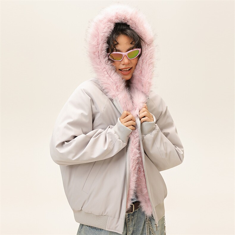 潮流宽松连帽棉服高街潮牌休闲棉衣A161-9981-P91,男装棉衣,电商A161