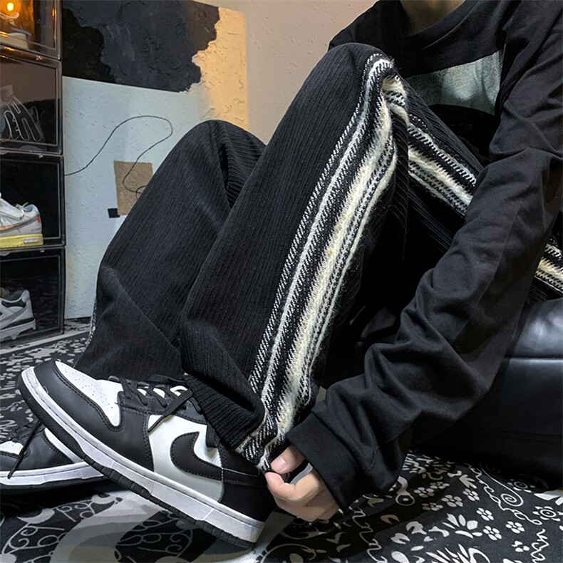 2023秋冬美式高街欧棉绒直筒休闲运动裤货号K682P60,男装休闲裤,电商A063