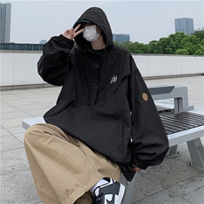Wt8719-P48日系cityboy字母印花情侣冲锋衣，男装夹克，星座1501-1